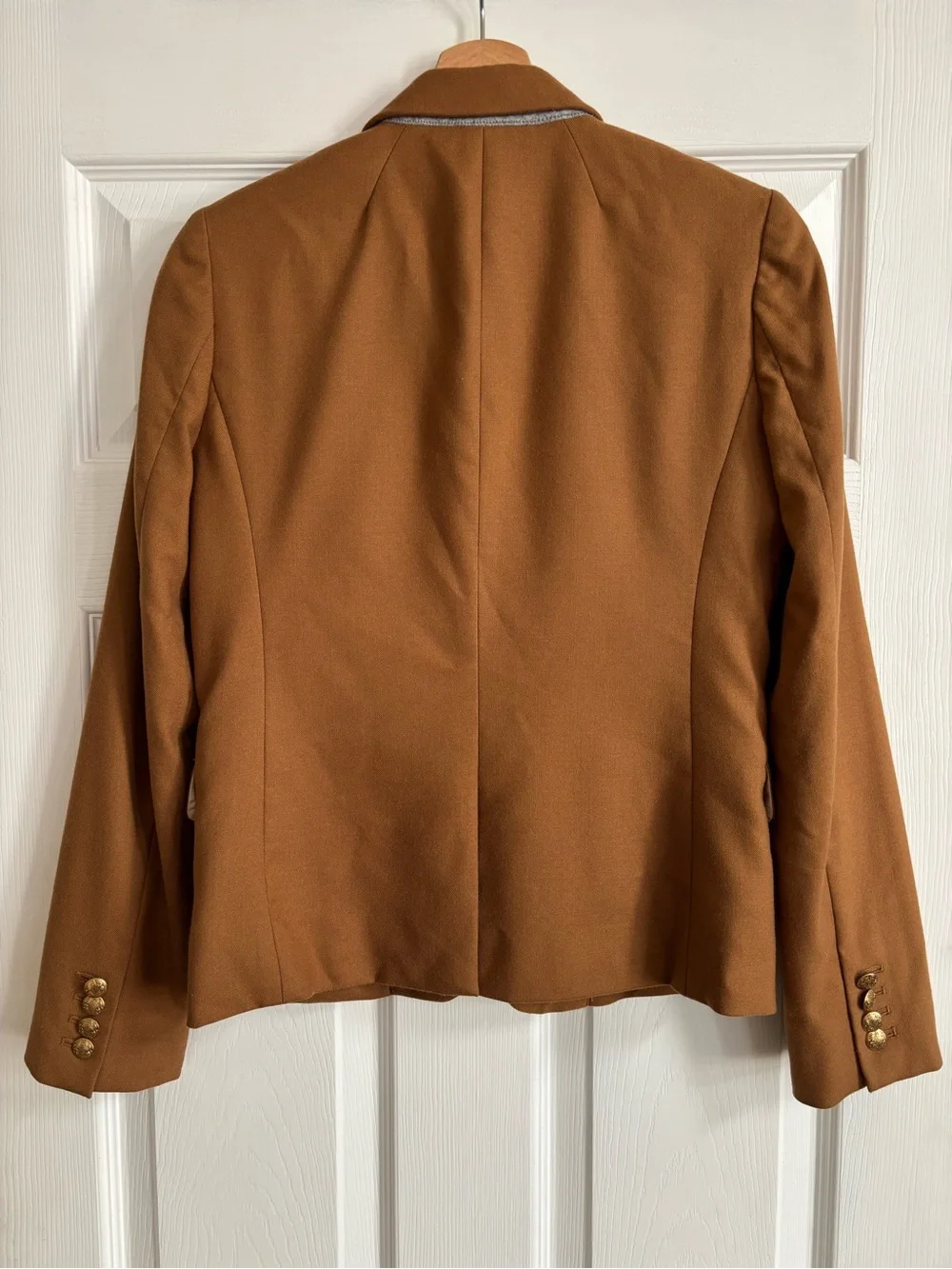 J. Crew Original Schoolboy Wool Blazer Jacket in Camel Brown, Size 4